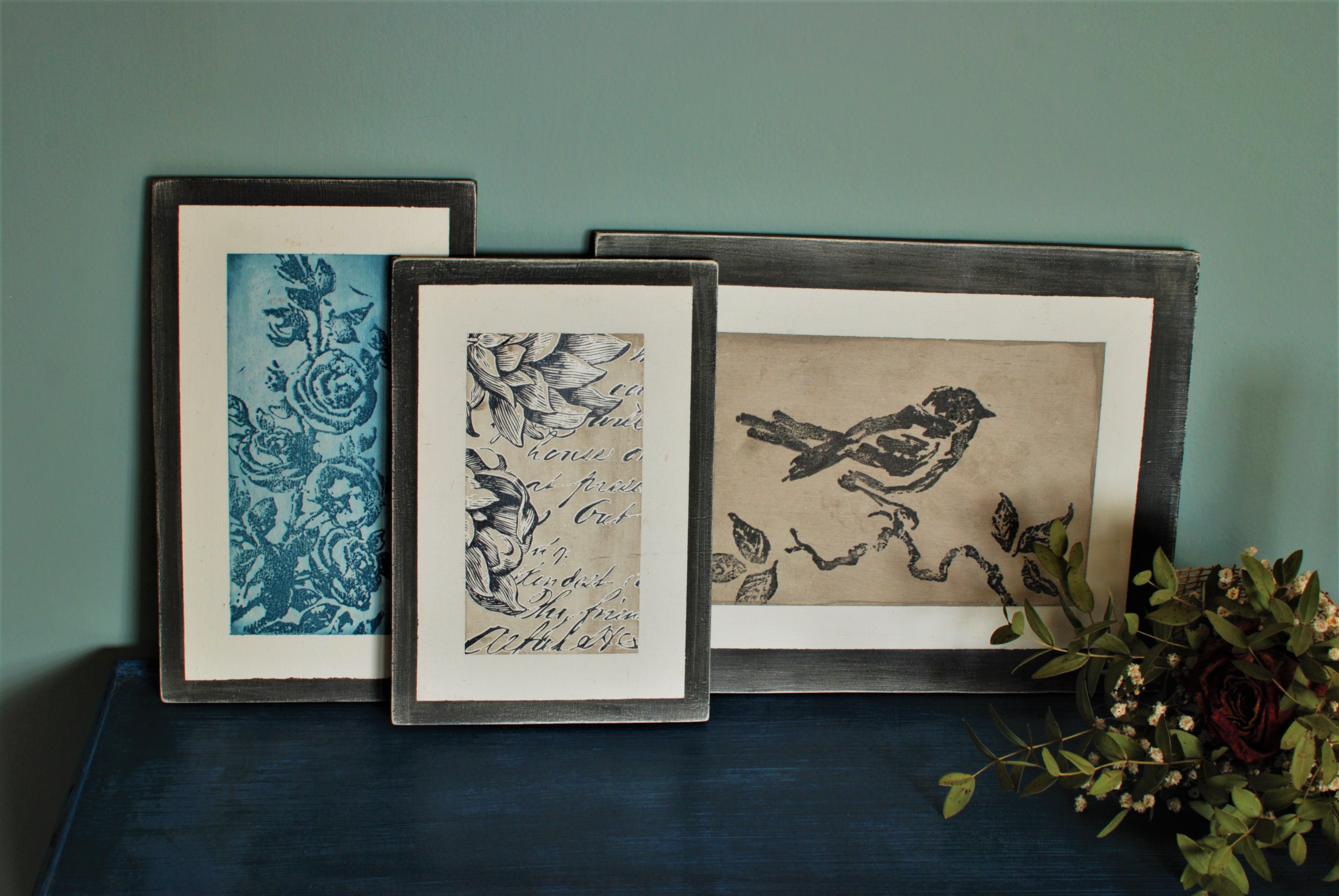 Obraz Kvety - petrolejová