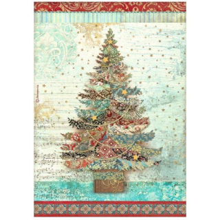 Stamperia – Dekupážny ryžový papier A4 – Christmas Greetings tree *4792